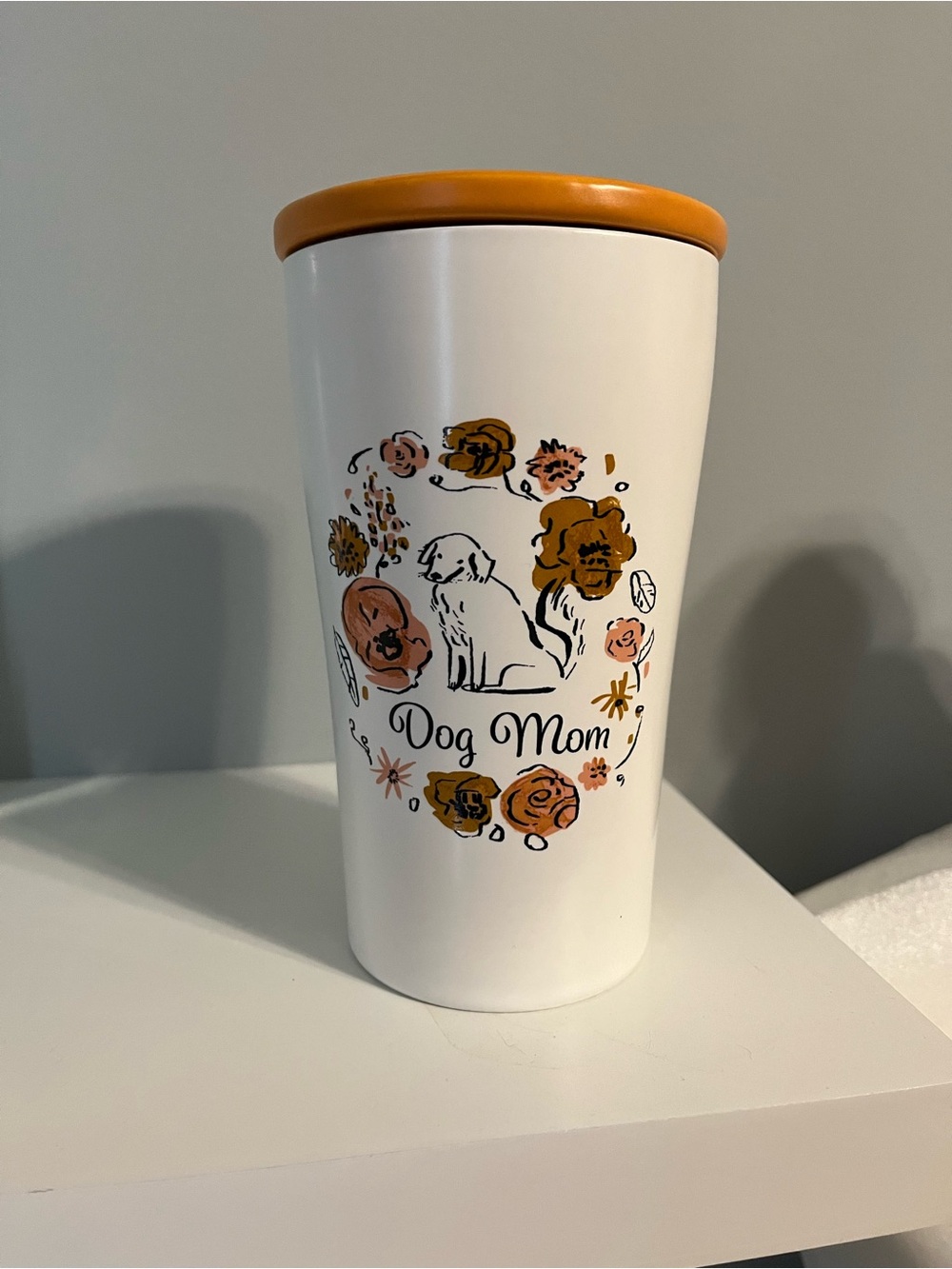 Opalhouse Stoneware Dog Mom mug with Lid